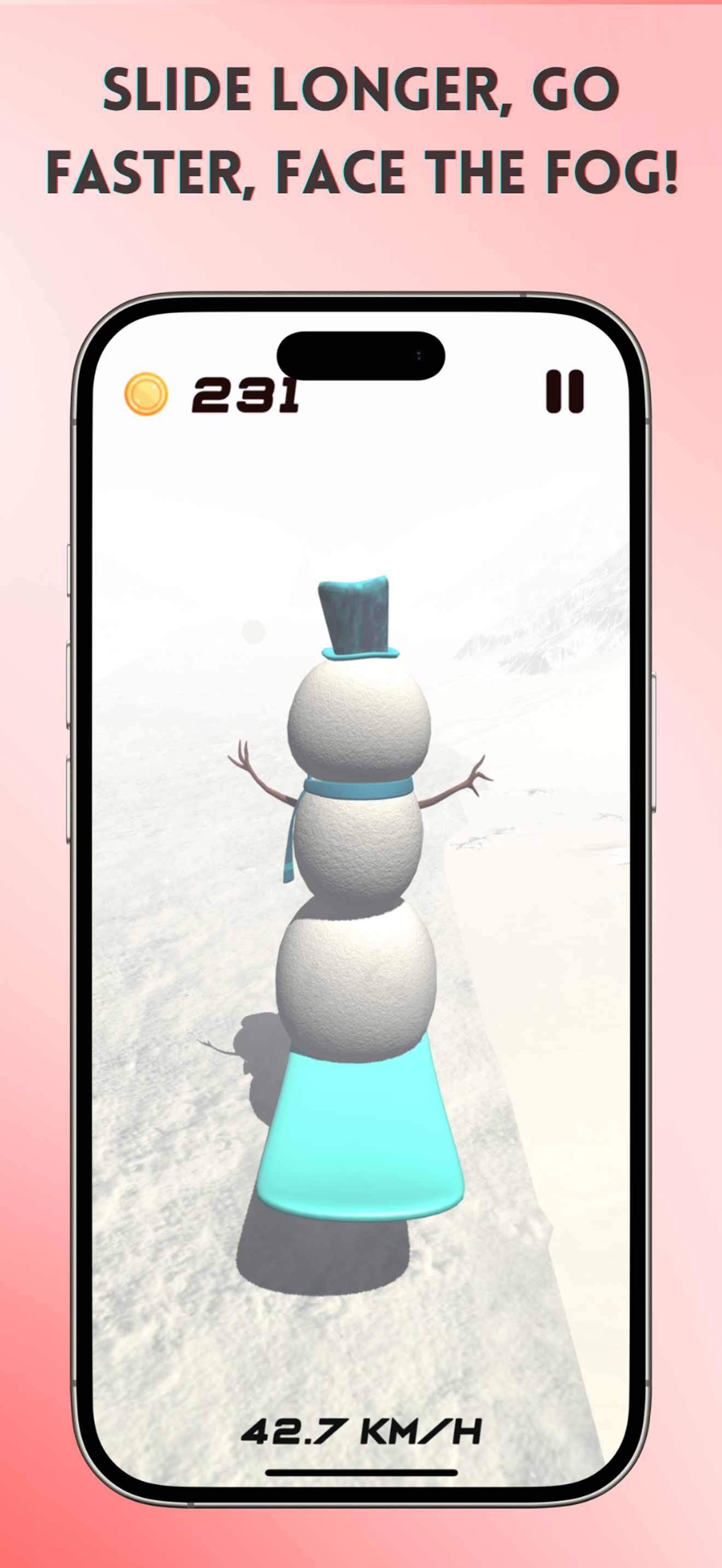 Snowman Run (iOS / Android) - Screenshot 2 showing product features and functionality