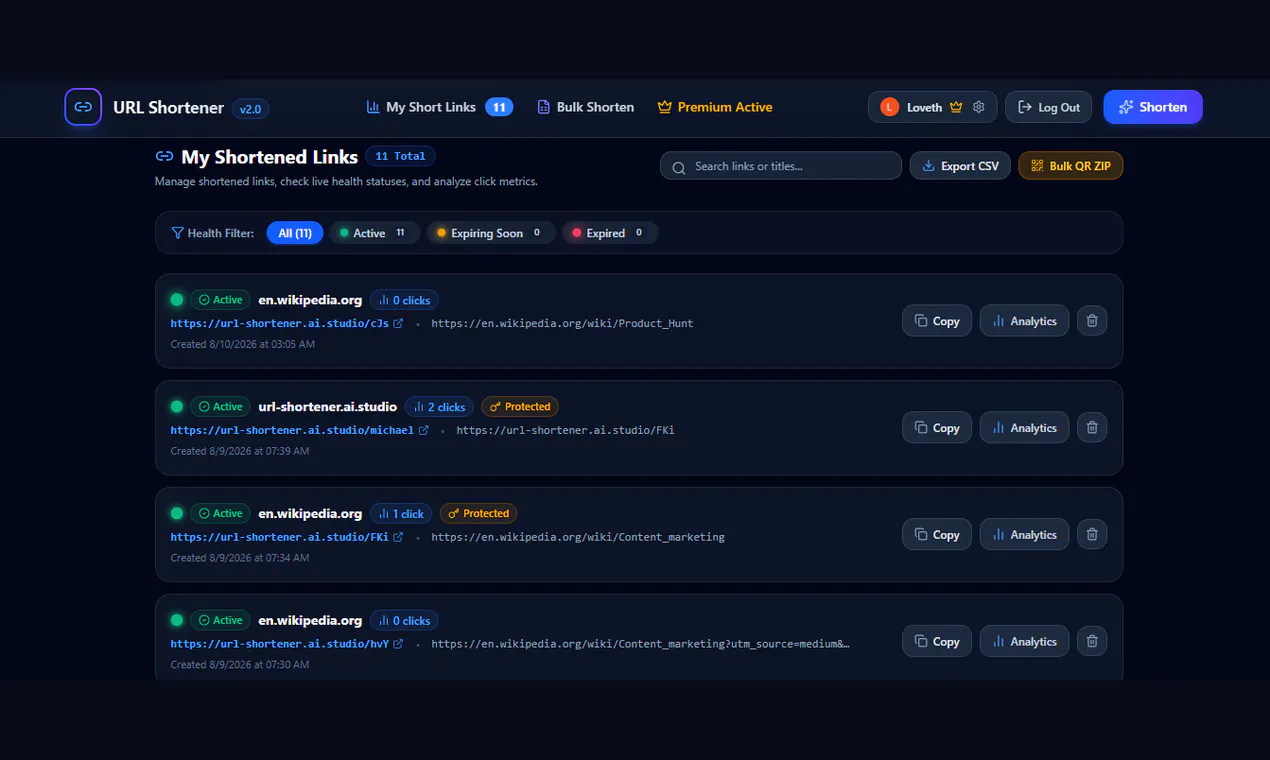 "URL Shortener" gallery image