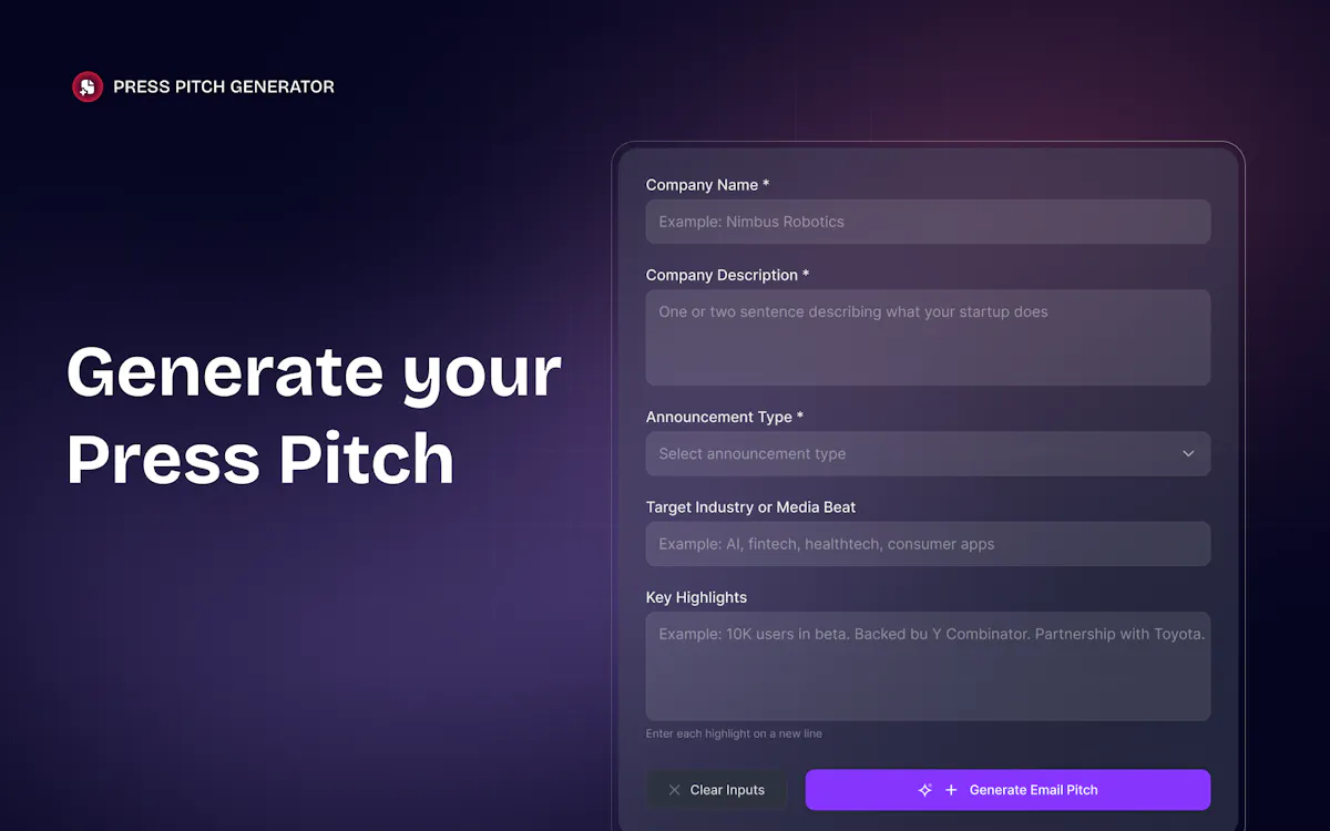 Press Pitch