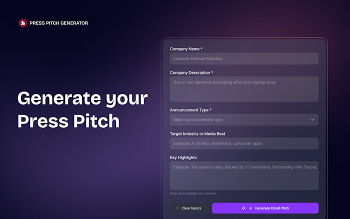 Press Pitch产品图
