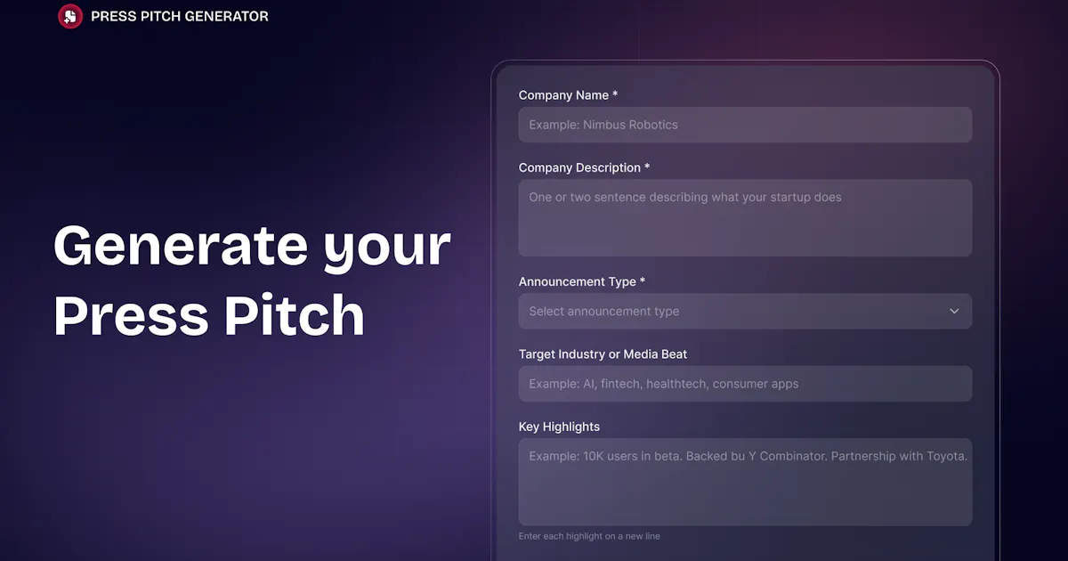 Press Pitch