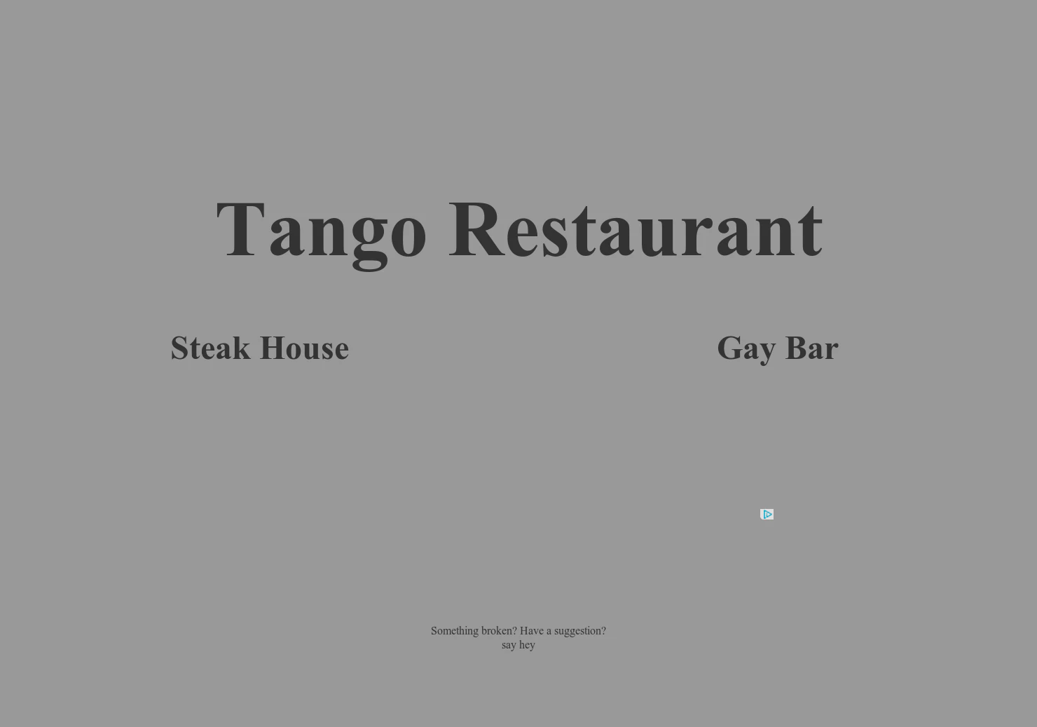 Steakhouse or Gay Bar?