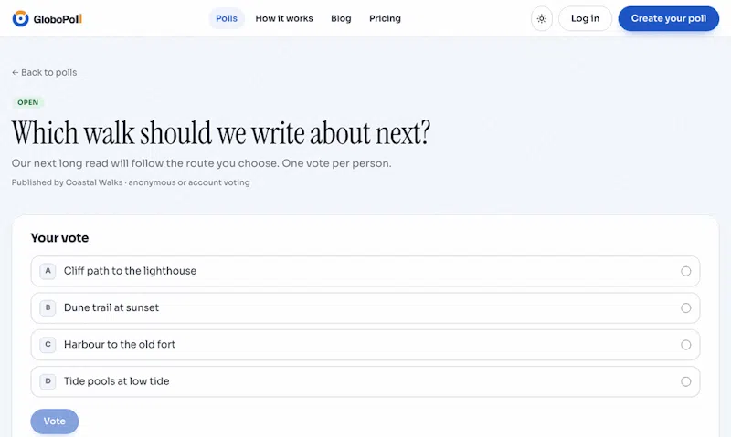GloboPoll screenshot 2