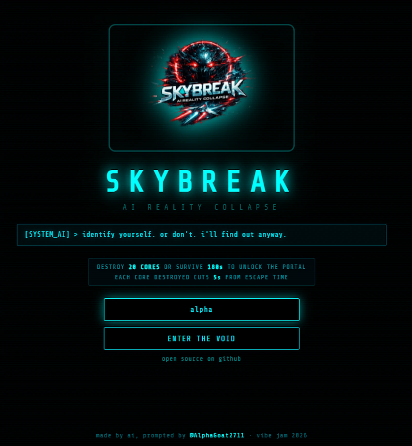 SKYBREAK Vibe Jam 2026 screenshot 3
