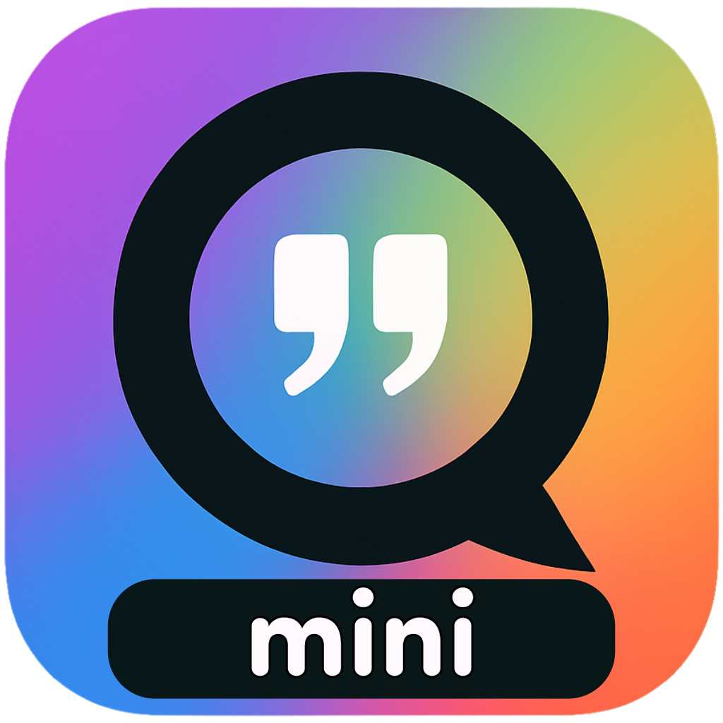 Quota Mini 1.1 - Dialogue Sampler - Product Hunt launch logo and brand identity