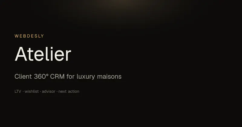 Webdesly Atelier screenshot 1