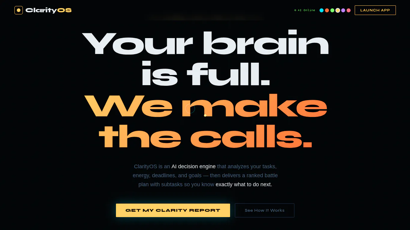 Banner del producto ClarityOS