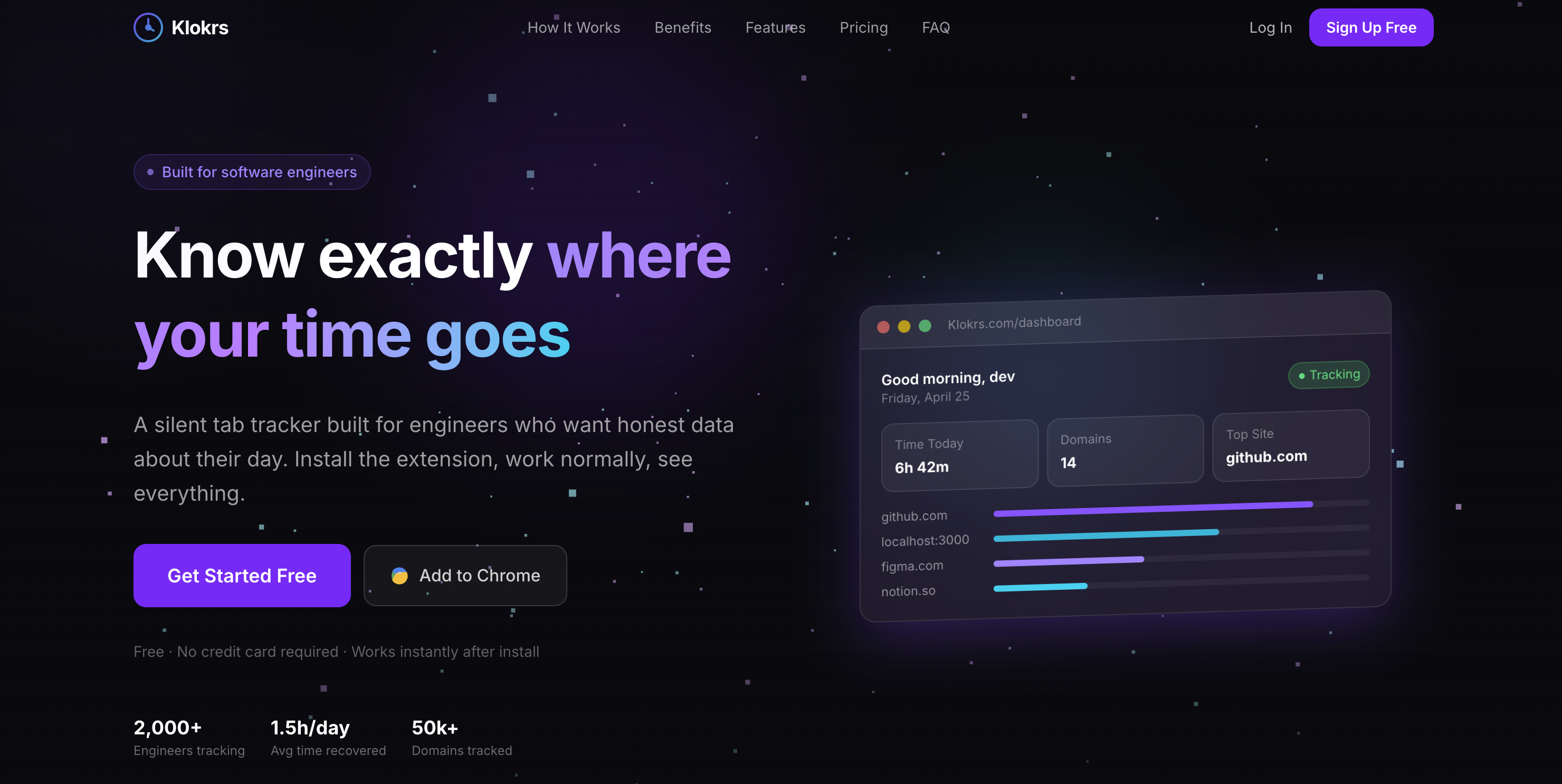 Klokrs — Tab Time Tracker for Engineers gallery image
