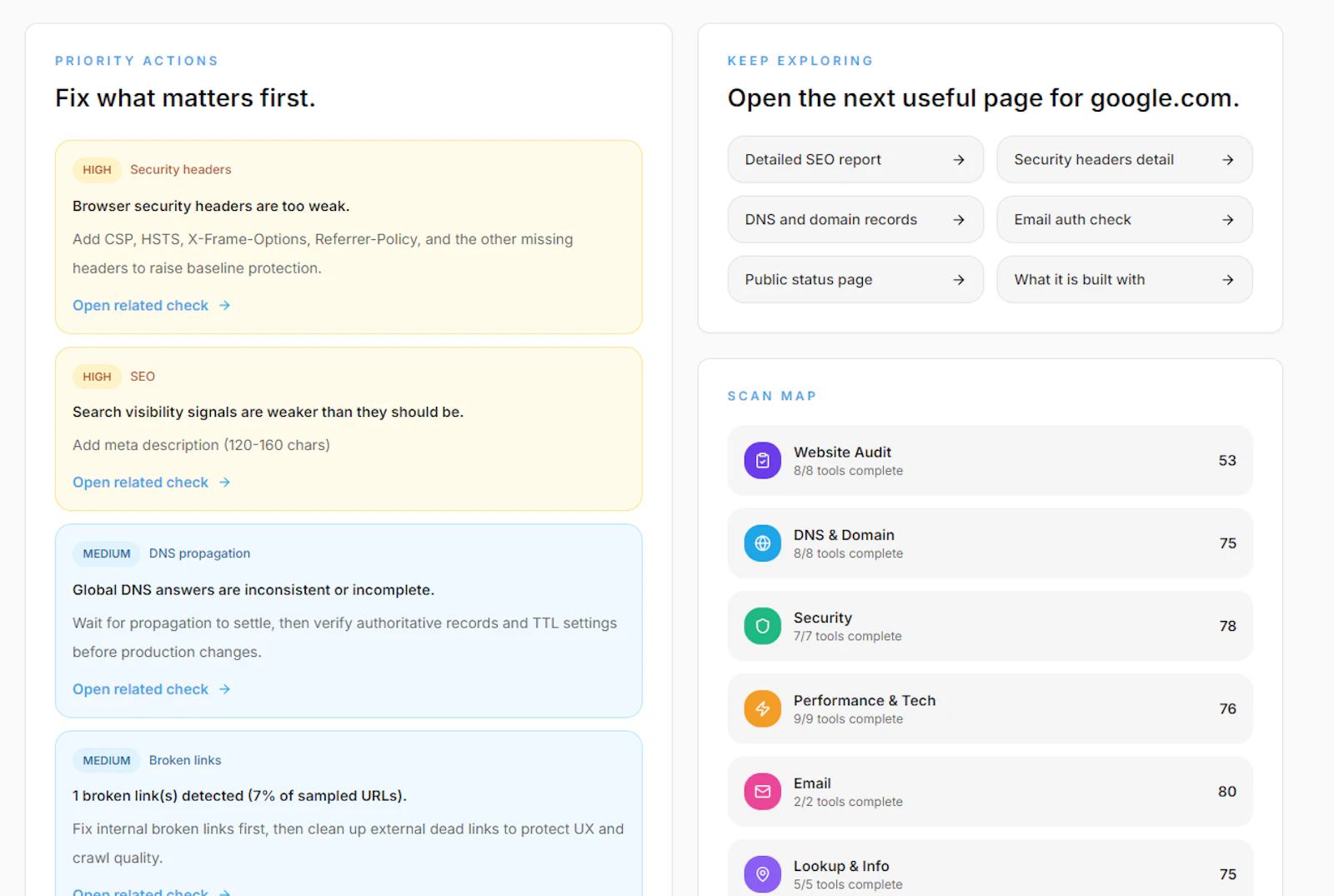 CheckWebs screenshot 3