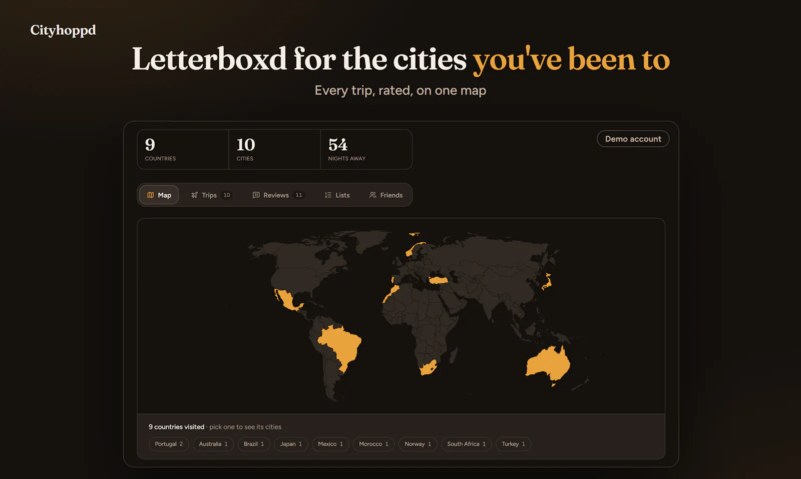 Cityhoppd screenshot 2