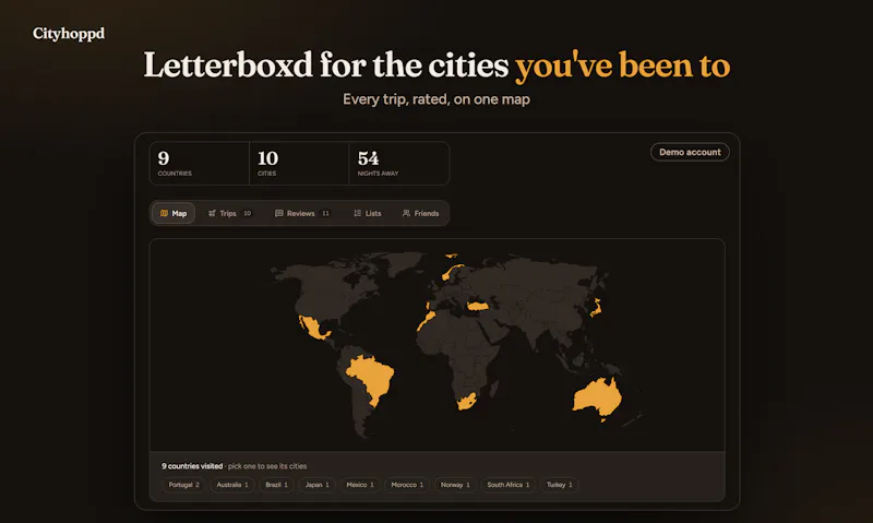 Cityhoppd screenshot 2