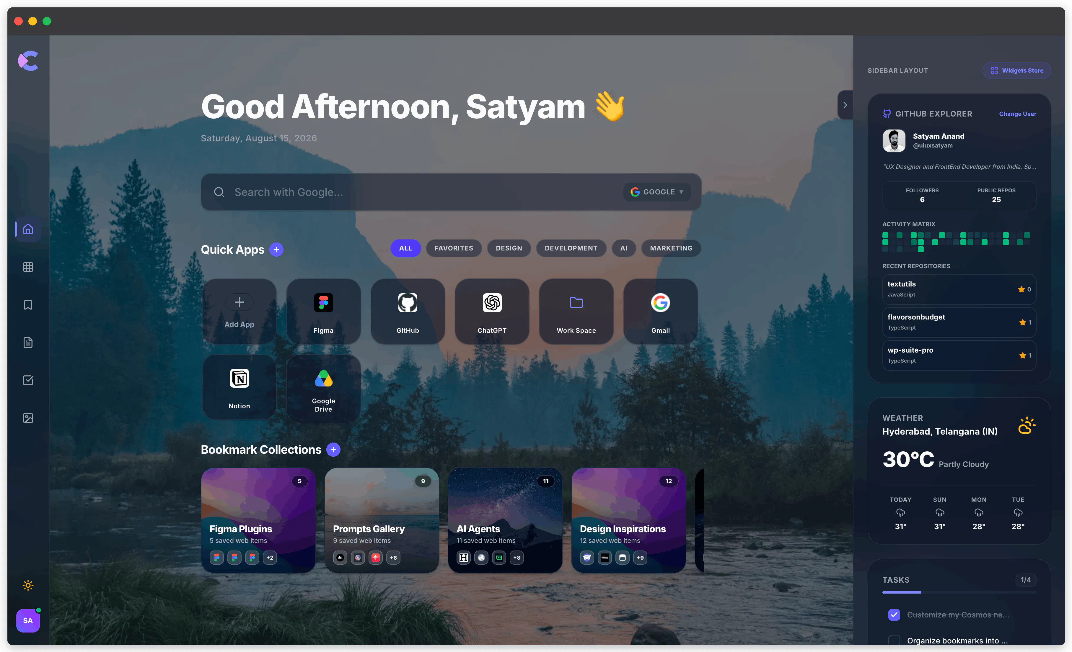 Cosmos : New Tab gallery image