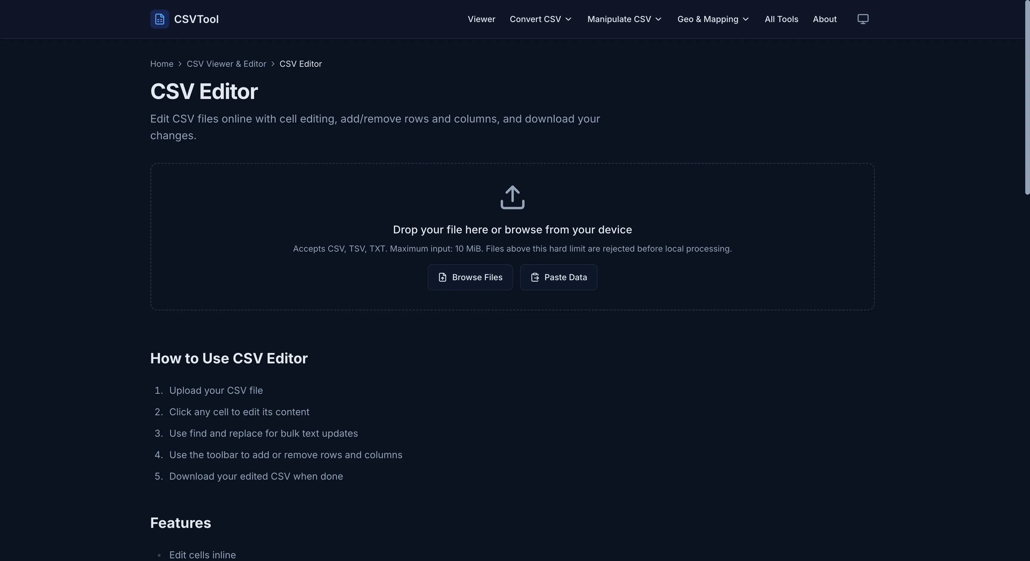 CSVTool.io gallery image