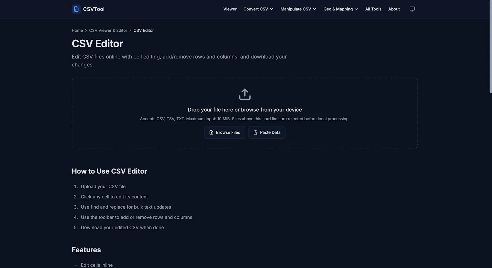 CSVTool.io screenshot 3