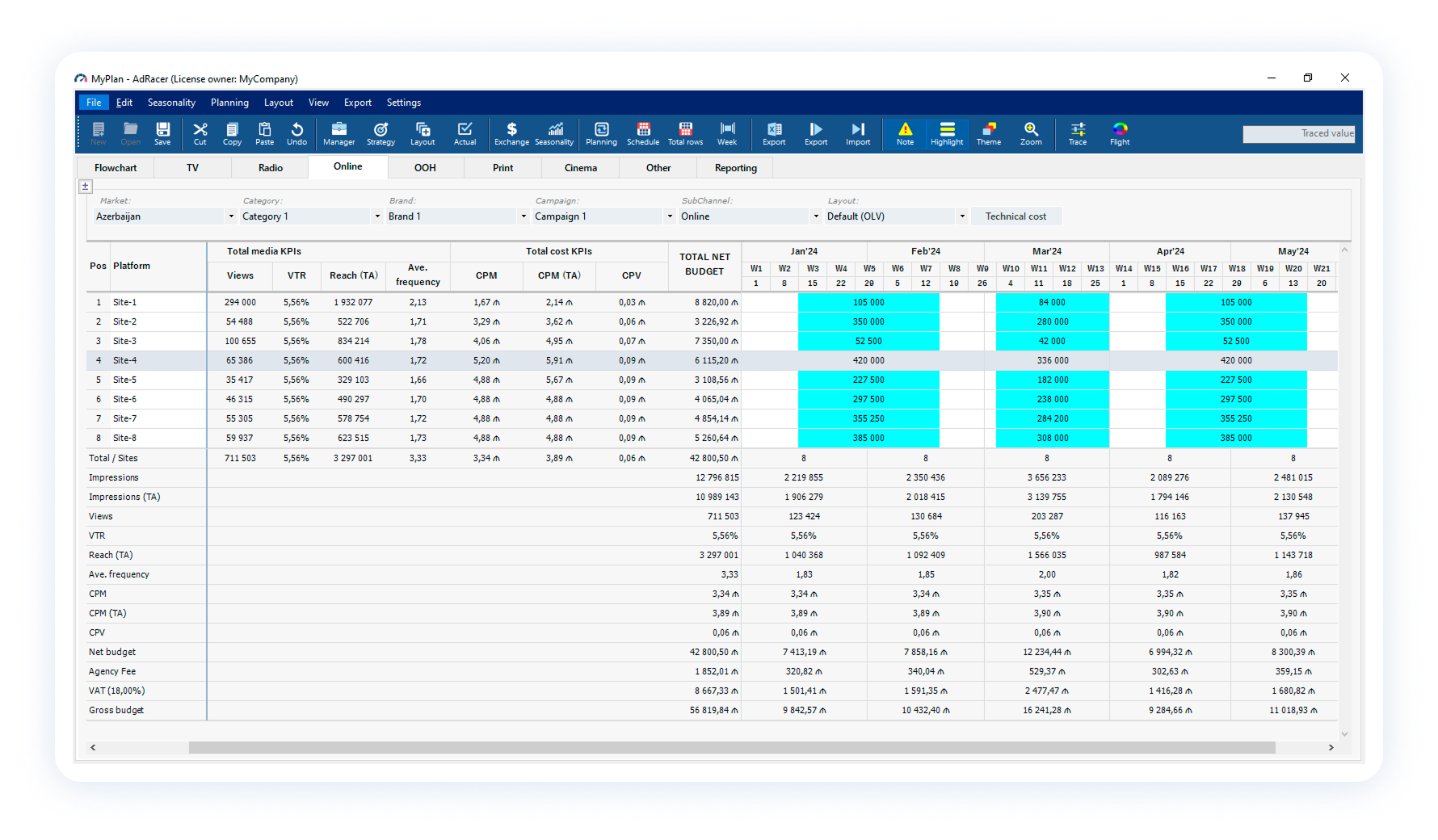 Marketing & media planning software tool gallery image