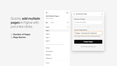 Figma Plugin: Add Multiple Pages gallery image