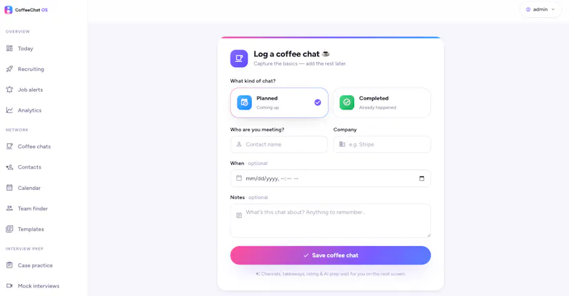 CoffeeChat OS screenshot 3