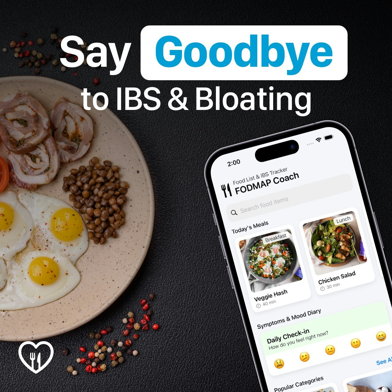 FODMAP Coach - IBS Symptoms Tracker
