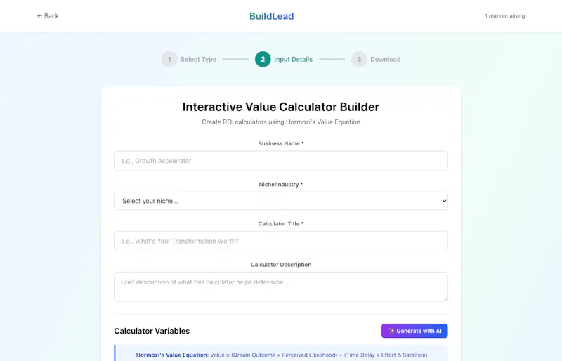 Buildlead screenshot 3