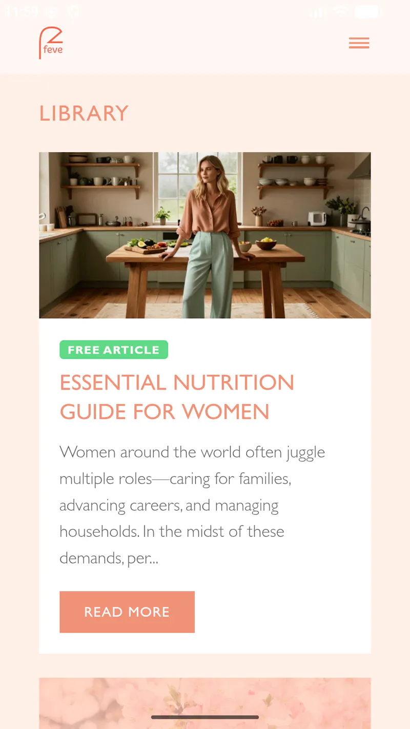 Feve: Ovulation Tracker & Diet screenshot 8