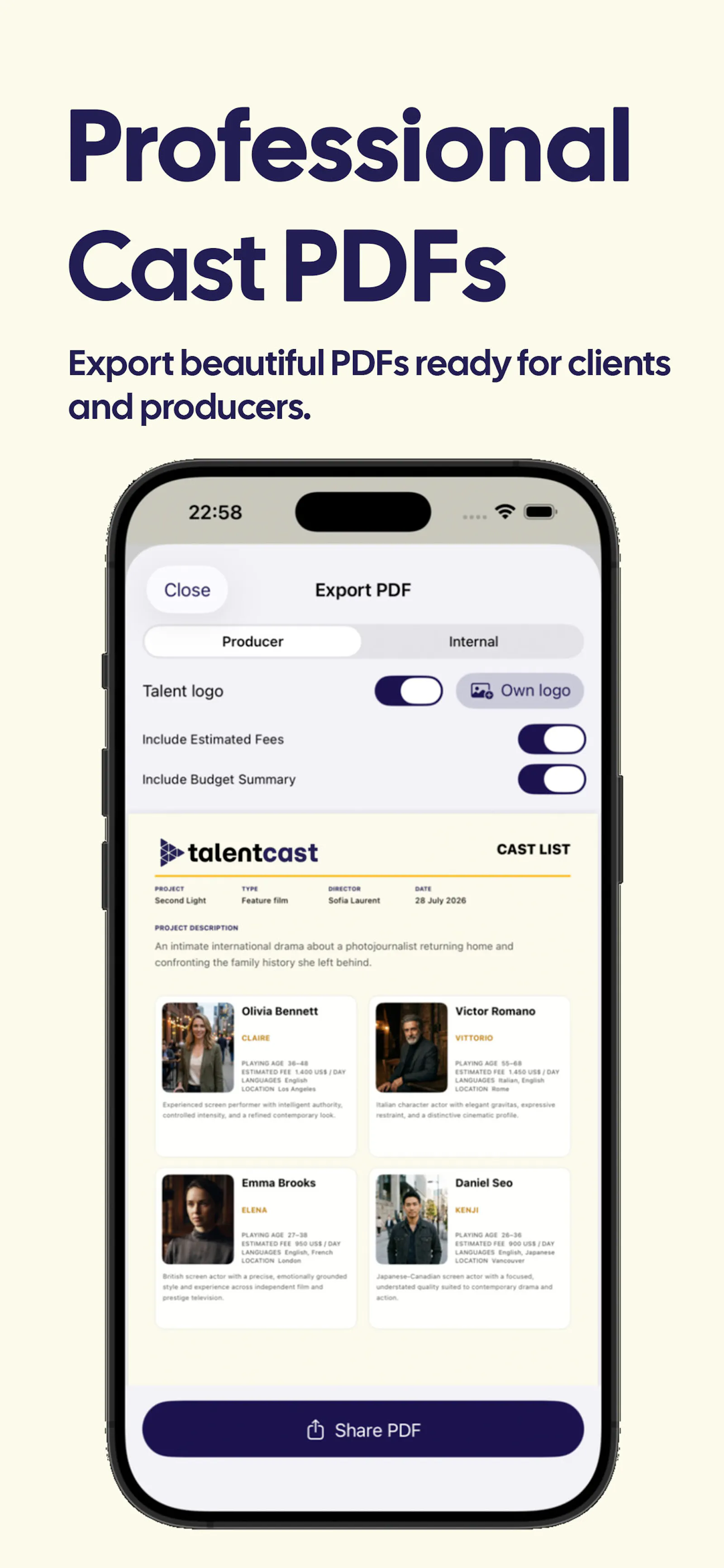 TalentCast screenshot 2