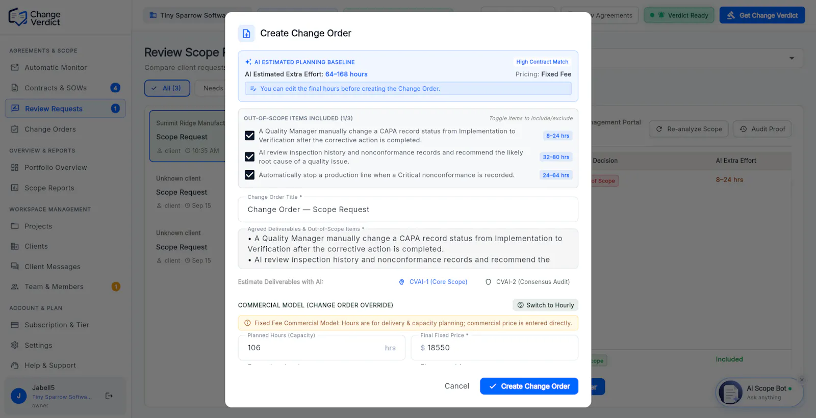 ChangeVerdict screenshot 3