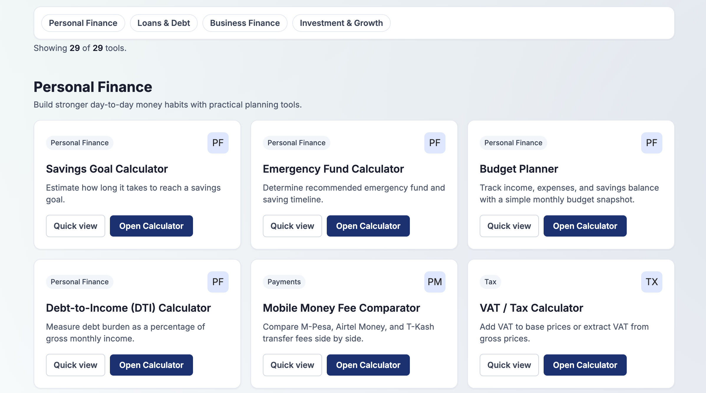 Galicious Financial Calculator - Screenshot 3 showing product features and functionality
