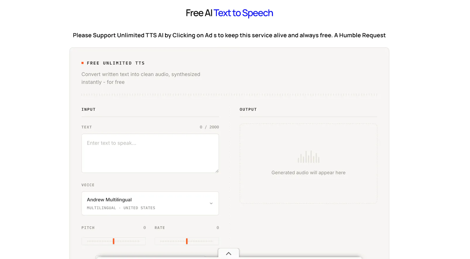 Free AI Text to Speech screenshot 1