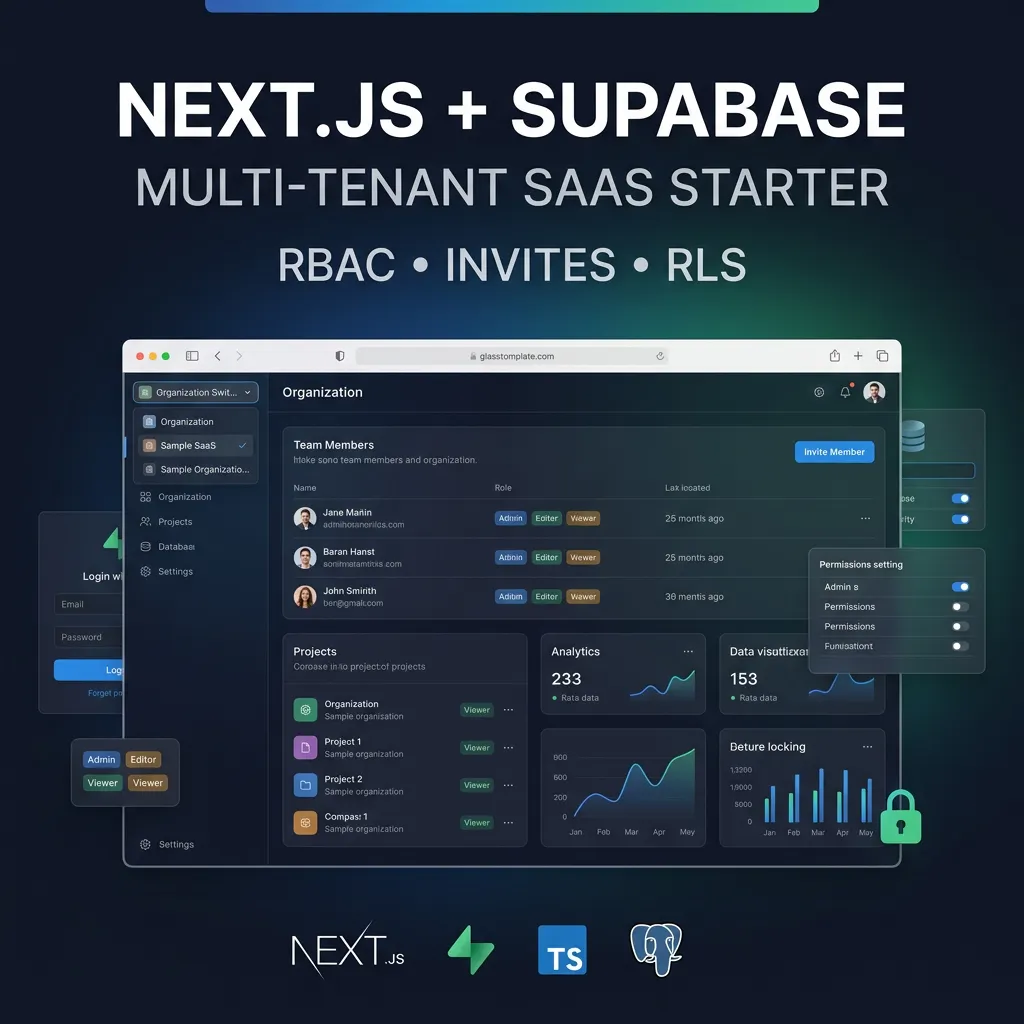  Supabase Multi-Tenant SaaS Next.js 