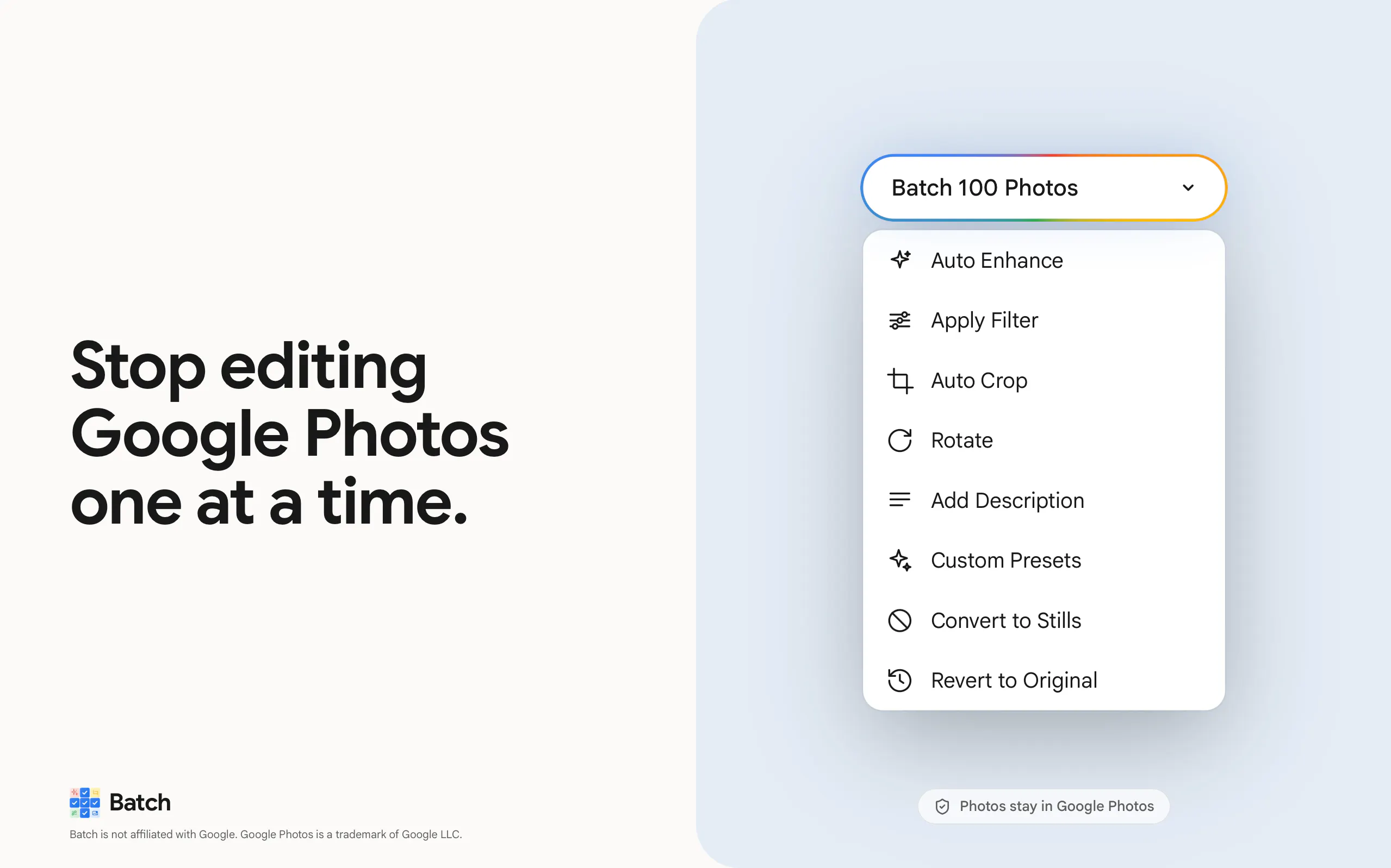 Bulk Edit/Delete/Download Google Photos gallery image