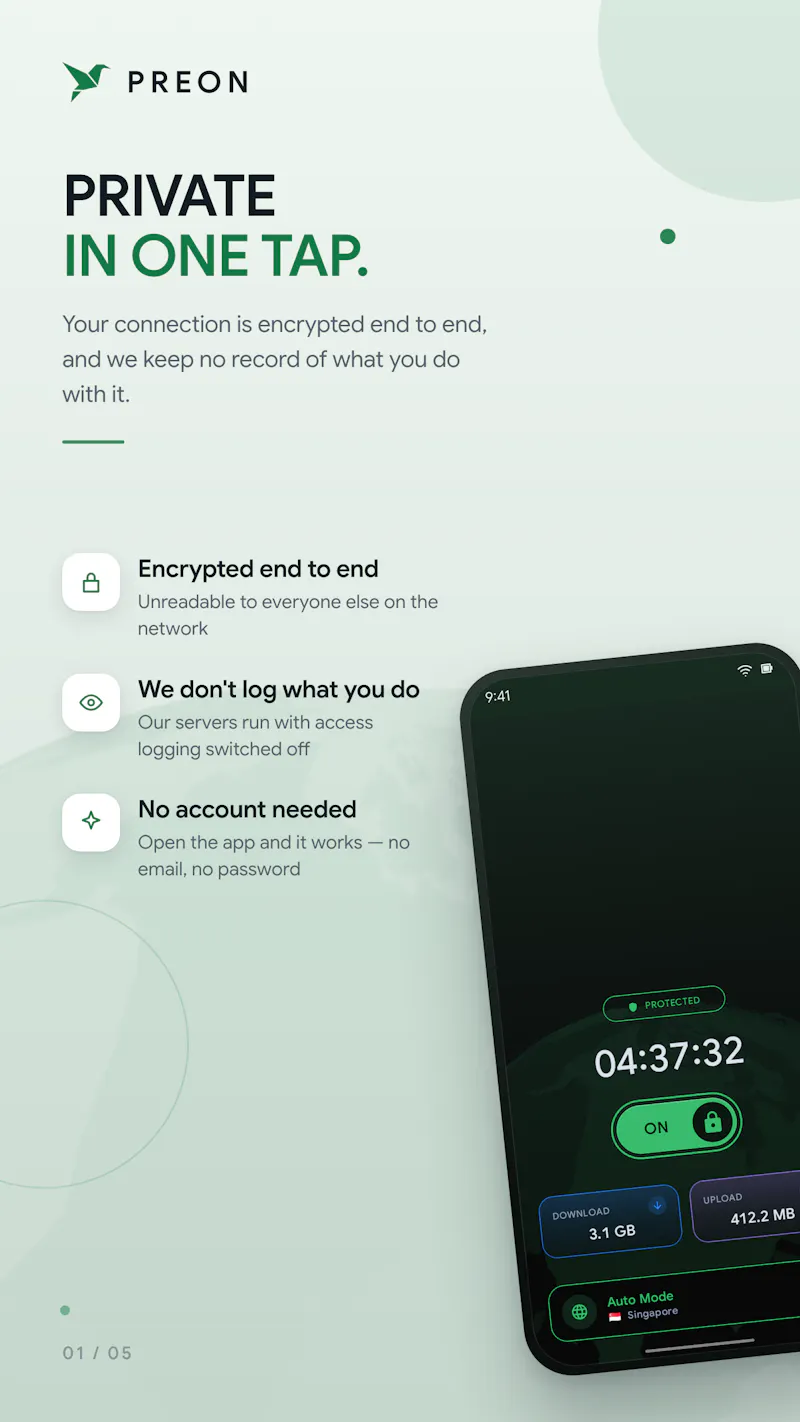 Preon VPN screenshot 1