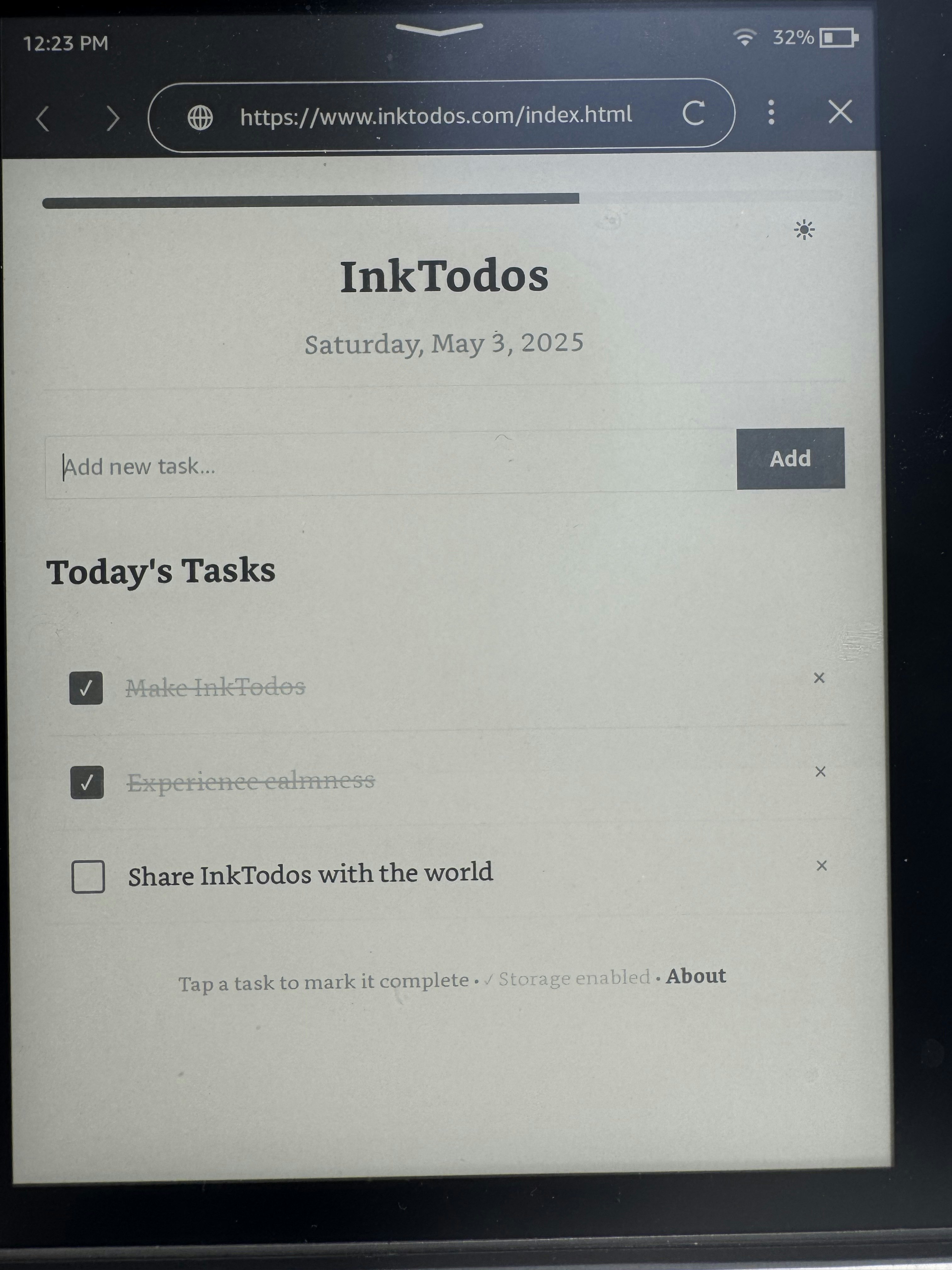 Média Inktodos - Liste de TODO sans distraction pour votre Kindle 2
