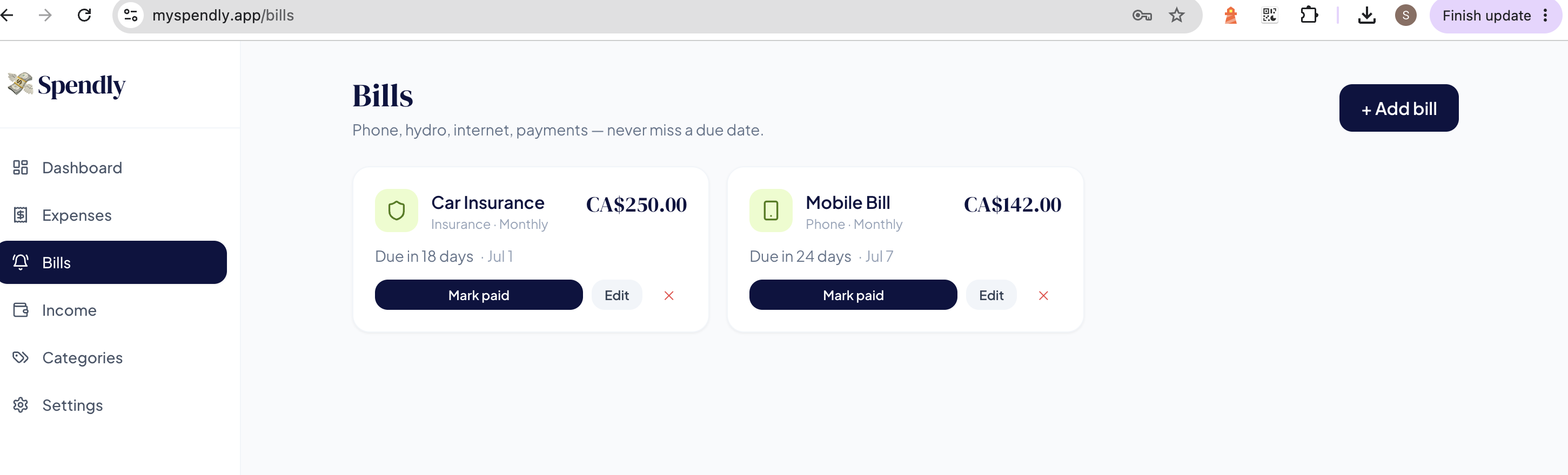 Spendly — Expense Tracker gallery image