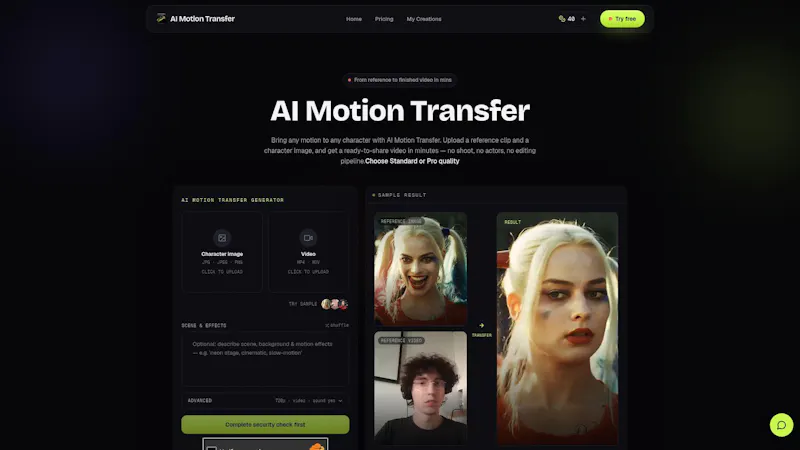 AI Motion Transfer screenshot 2