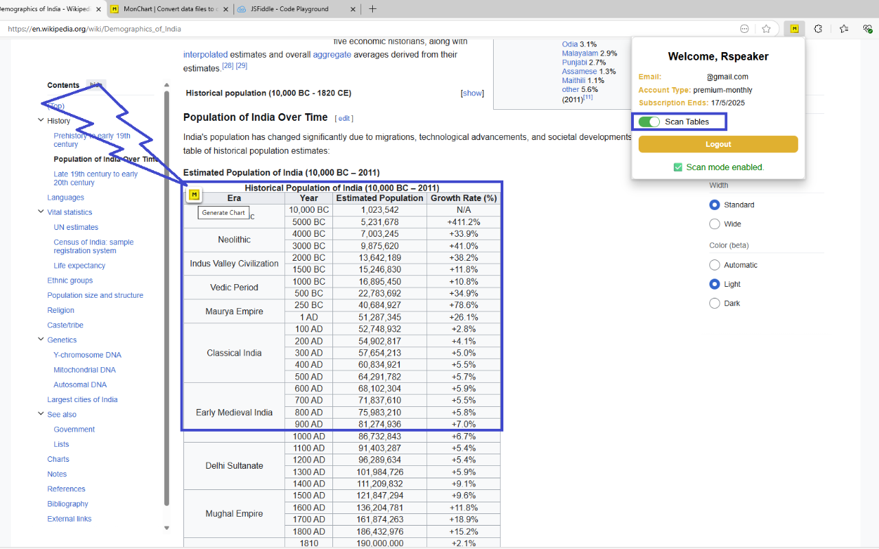 HTML Table Miner Add-on for Edge Browser gallery image