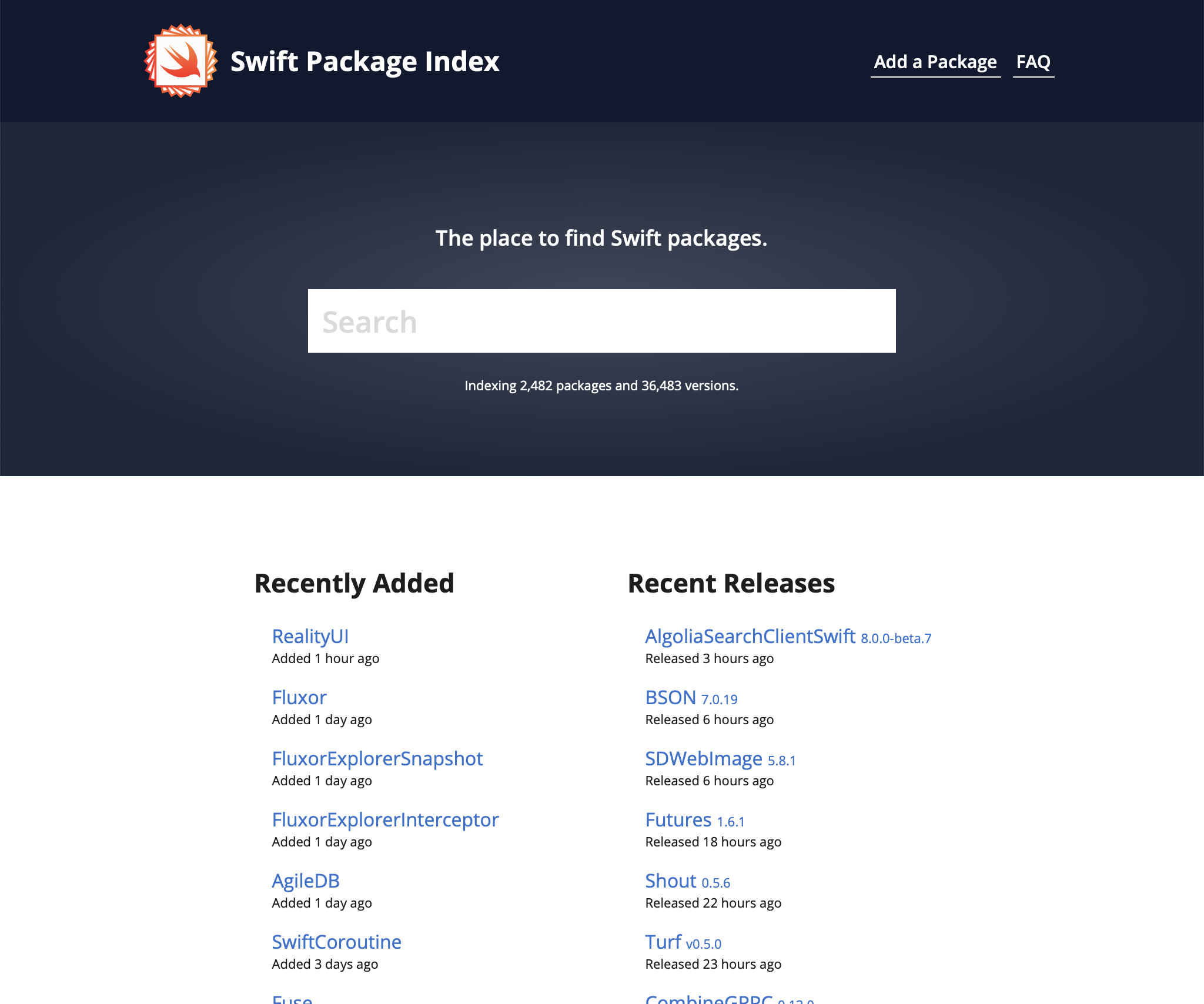 The Swift Package Index gallery image
