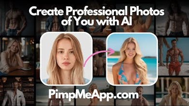 PimpMeApp 로고 - 혼자 찍은 사진을 멋진 갤러리로 변신시켜드립니다.