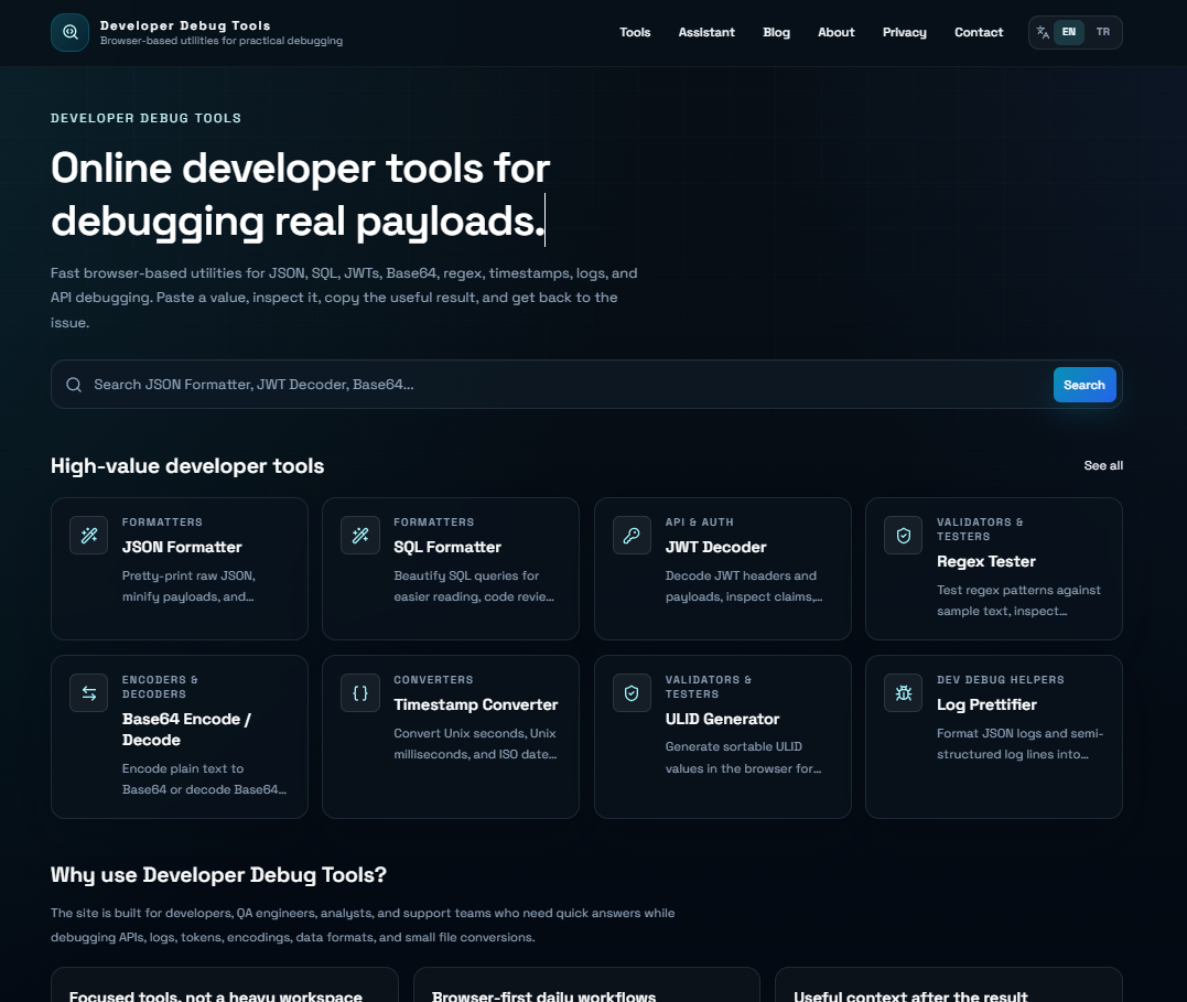 Developer Debug Tools