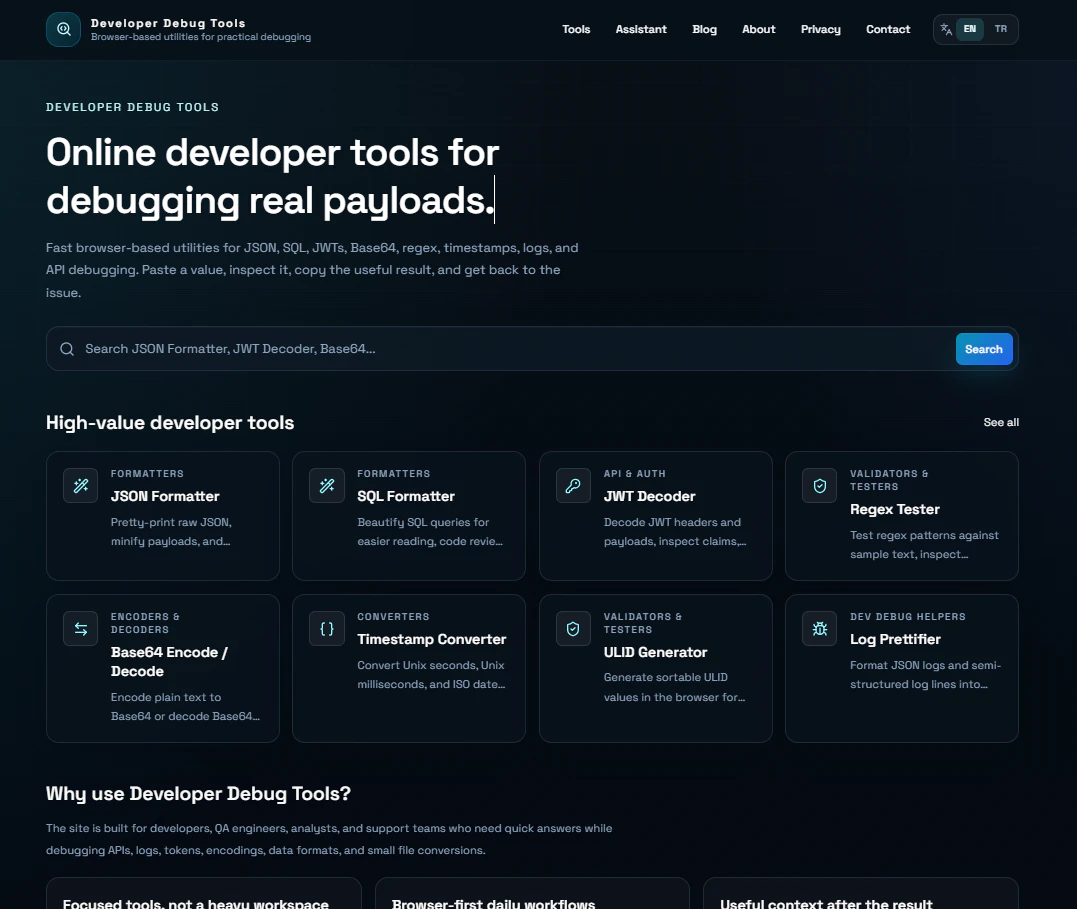 Developer Debug Tools