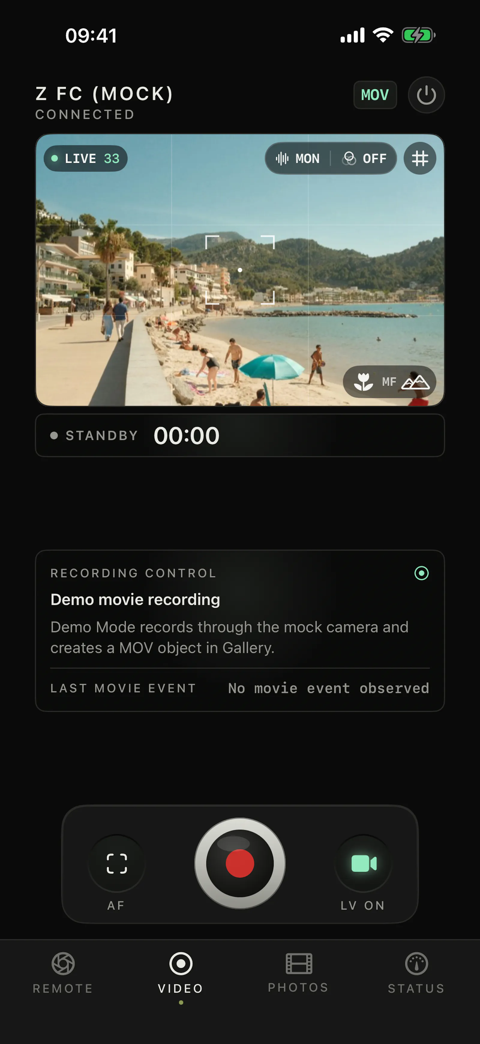 Wi-Fi remote for the Nikon Z fc and Z f  screenshot 3