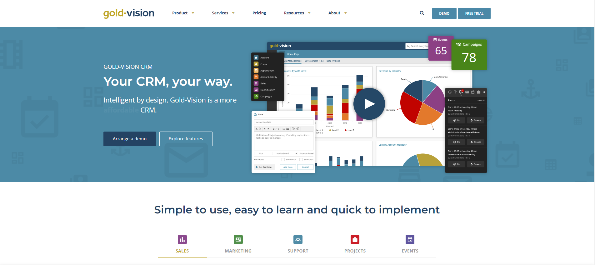 Gold-Vision CRM gallery image