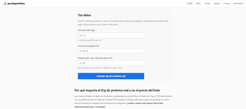 precioproteina screenshot 1