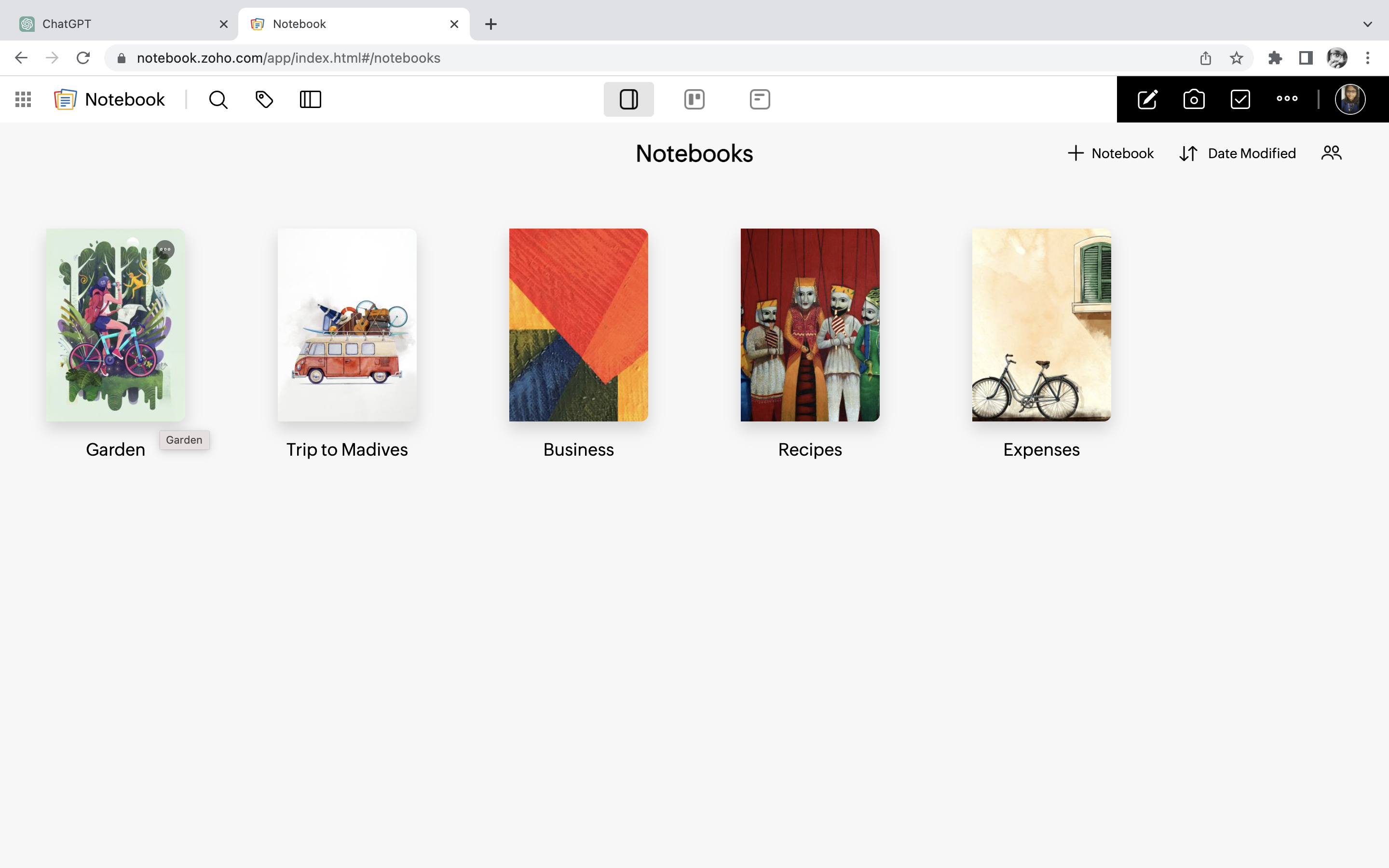 หมายเหตุสำหรับ chatgpt - บันทึกการสนทนาของคุณใน CHATGPT เป็นโน้ตใน Zoho Notebook media 8