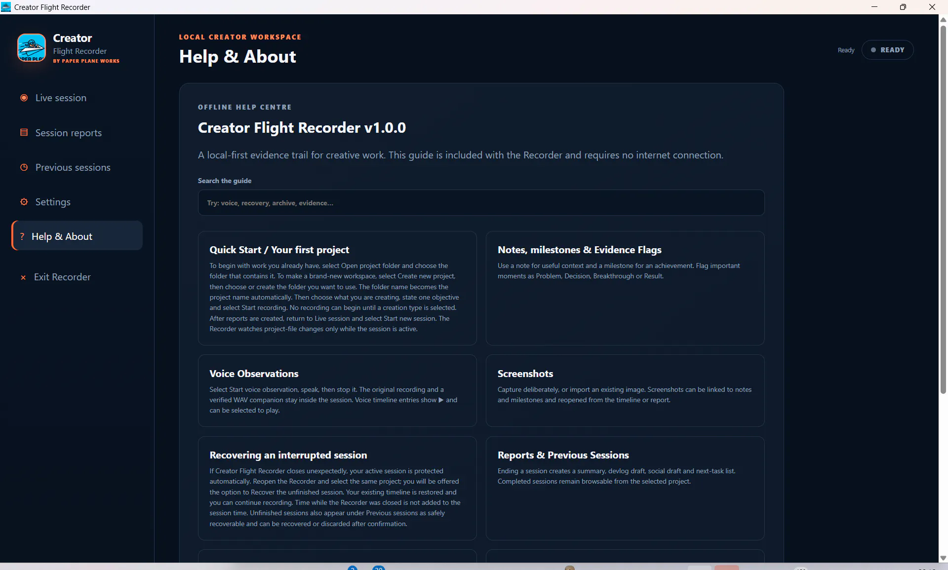Creator Flight Recorder gallery image