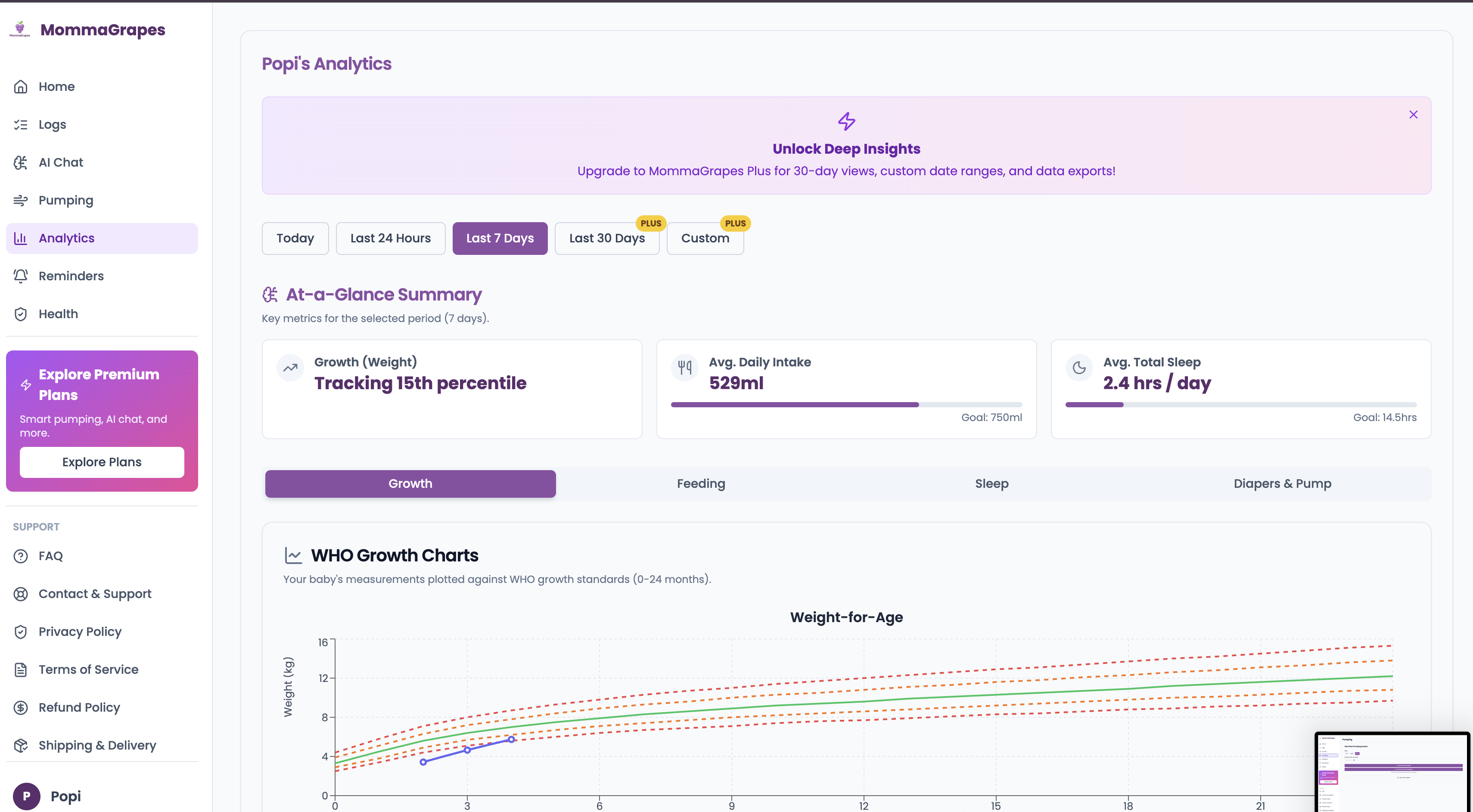 MommaGrapes - Screenshot 4 showing product features and functionality