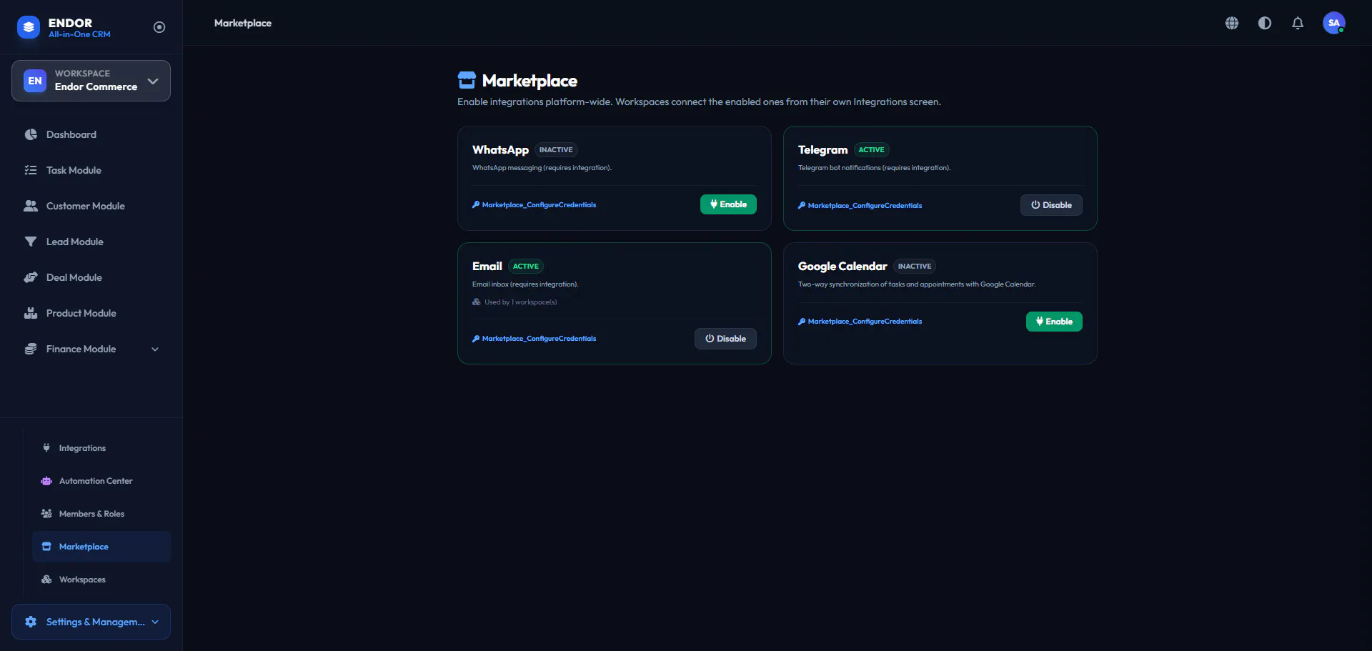 Endor All-in-One CRM gallery image