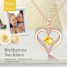 DFUNH 18K Rose Gold Necklaces for Women gallery image