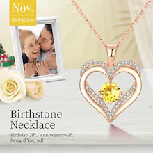 DFUNH 18K Rose Gold Necklaces for Women gallery image