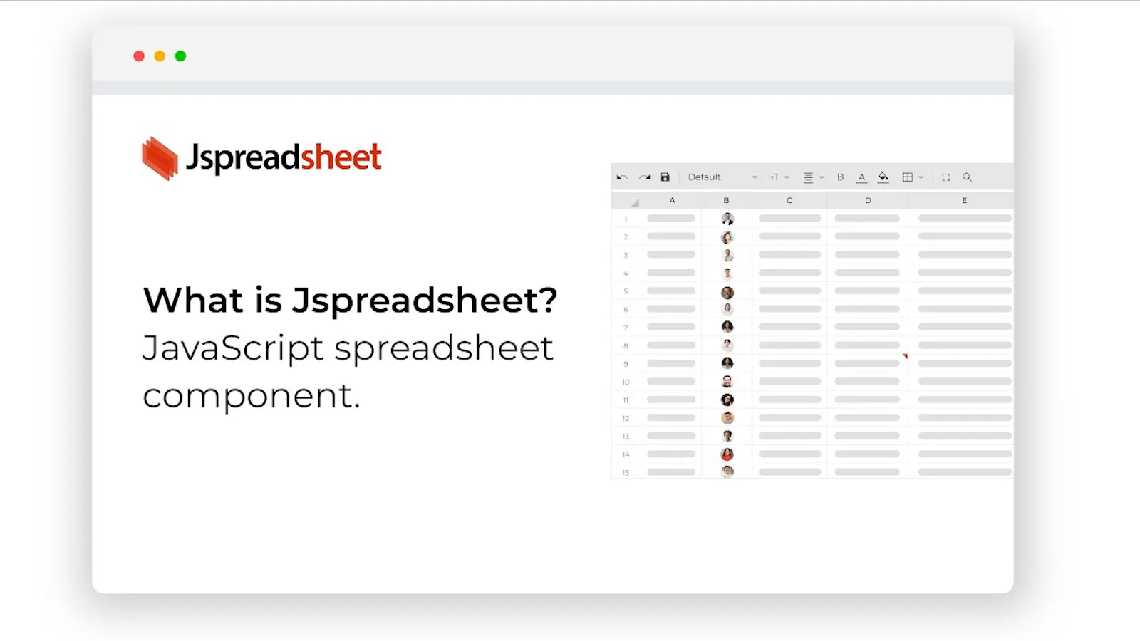Jspreadsheet screenshot 1 (video preview)