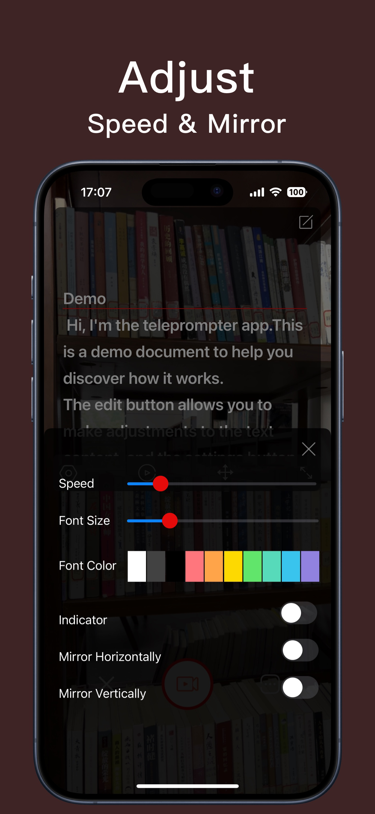 Teleprompter: คำบรรยายภาพวิดีโอ media 4